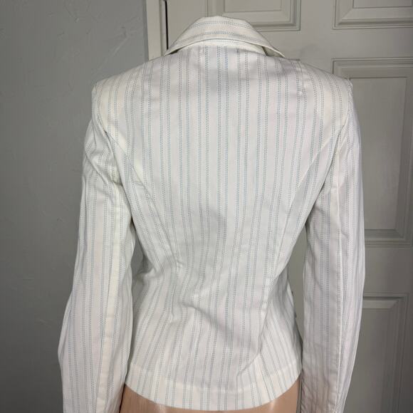 Vintage y2K Rampage Women's Jacket Baby Striped Blazer Prom Party Career F4-8 - Picture 3 of 5